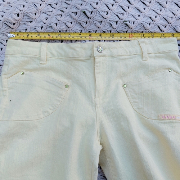 Vtg Y2K Yellow Denim by bebe - Picture 7 of 9